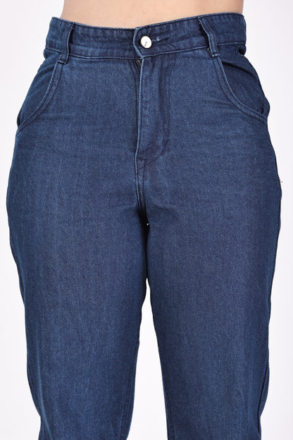 Aurose Women’s Straight Fit Blue Jeans – Comfortable Daily Wear