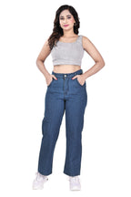 Aurose Women’s Straight Fit Blue Jeans – Comfortable Daily Wear