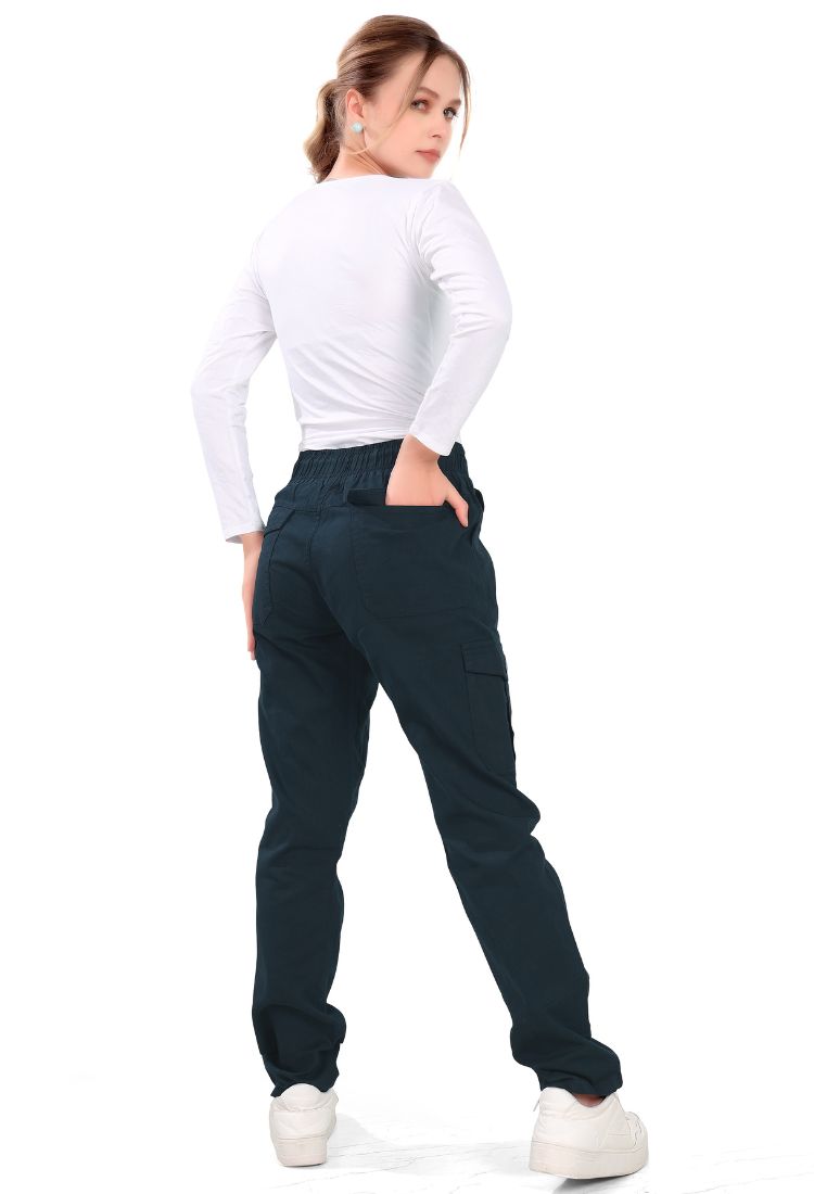 Aurose women’s high waist cotton cargo jeans with drawstring and side pockets, casual straight leg pants for daily wear