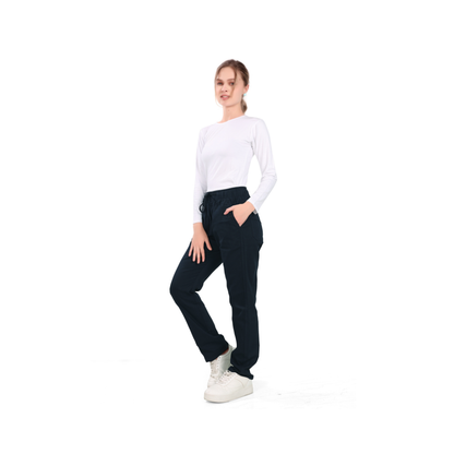 Women’s Straight Fit Jogger Pants (Navy Blue) | High-Comfort Drawstring Waist | Soft & Breathable Fabric | Casual & Daily Wear Trousers for Women
