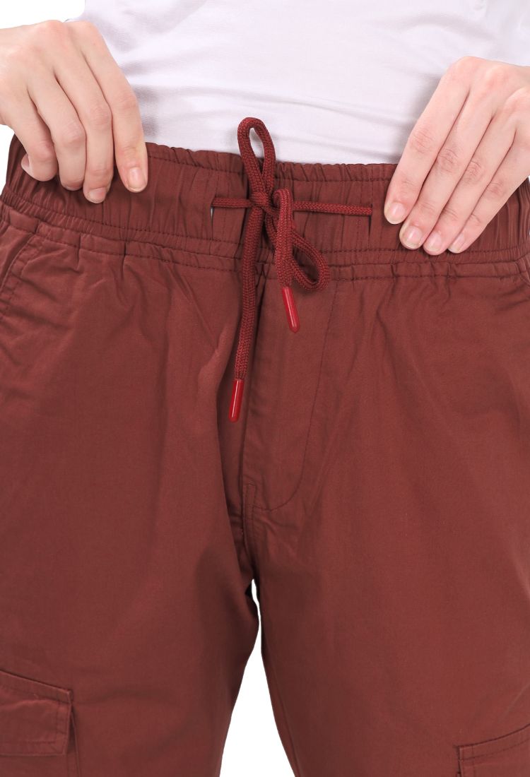 Aurose women’s high waist cotton cargo jeans with drawstring and side pockets, casual straight leg pants for daily wear