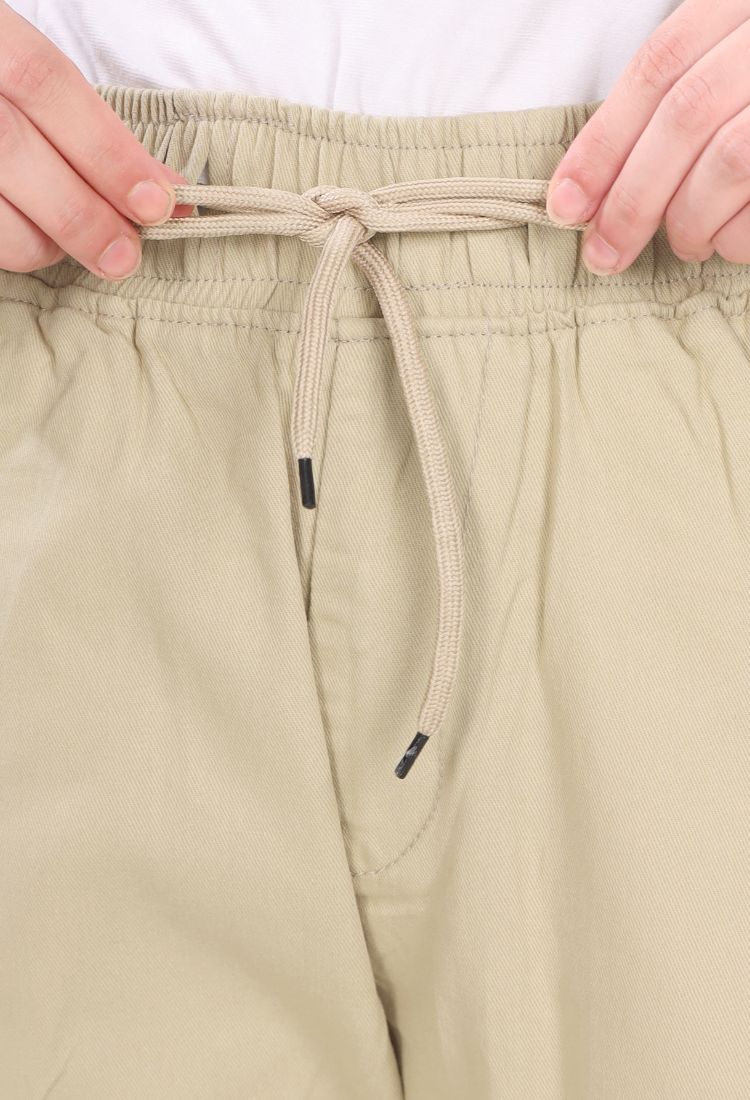 Aurose women’s high waist cotton cargo jeans with drawstring and side pockets, casual straight leg pants for daily wear