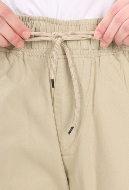 Aurose women’s high waist cotton cargo jeans with drawstring and side pockets, casual straight leg pants for daily wear