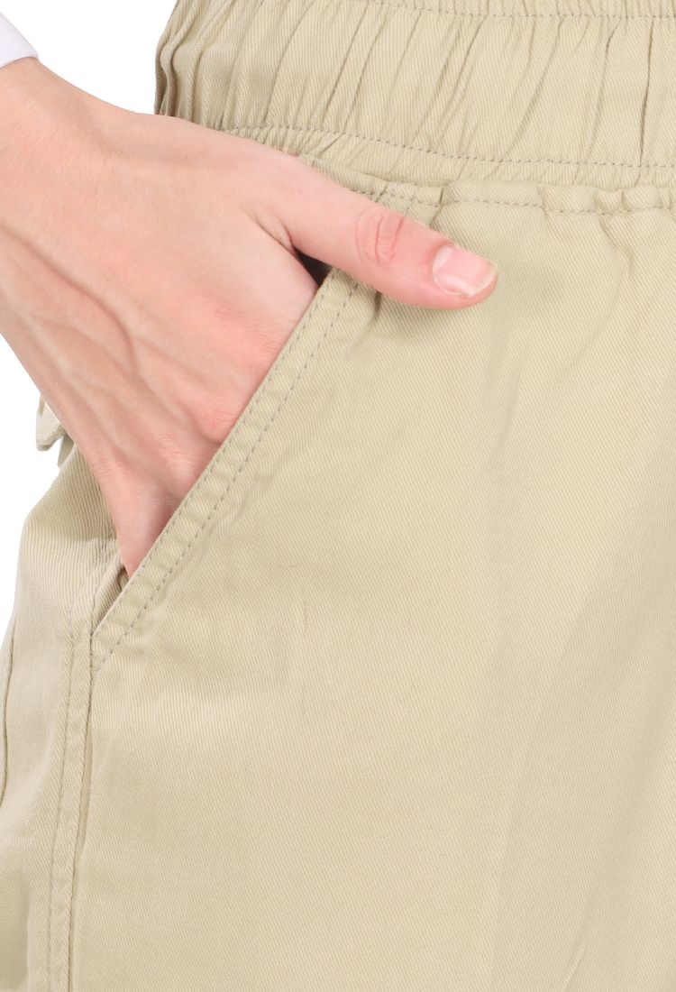 Aurose women’s high waist cotton cargo jeans with drawstring and side pockets, casual straight leg pants for daily wear