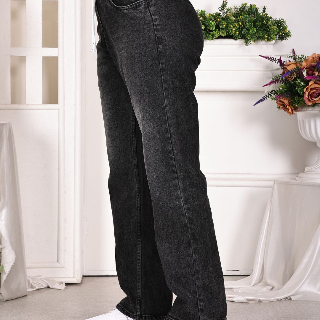 Aurose Women’s Denim Jogger Pants with Drawstring Waist | Relaxed Fit Everyday Bottoms