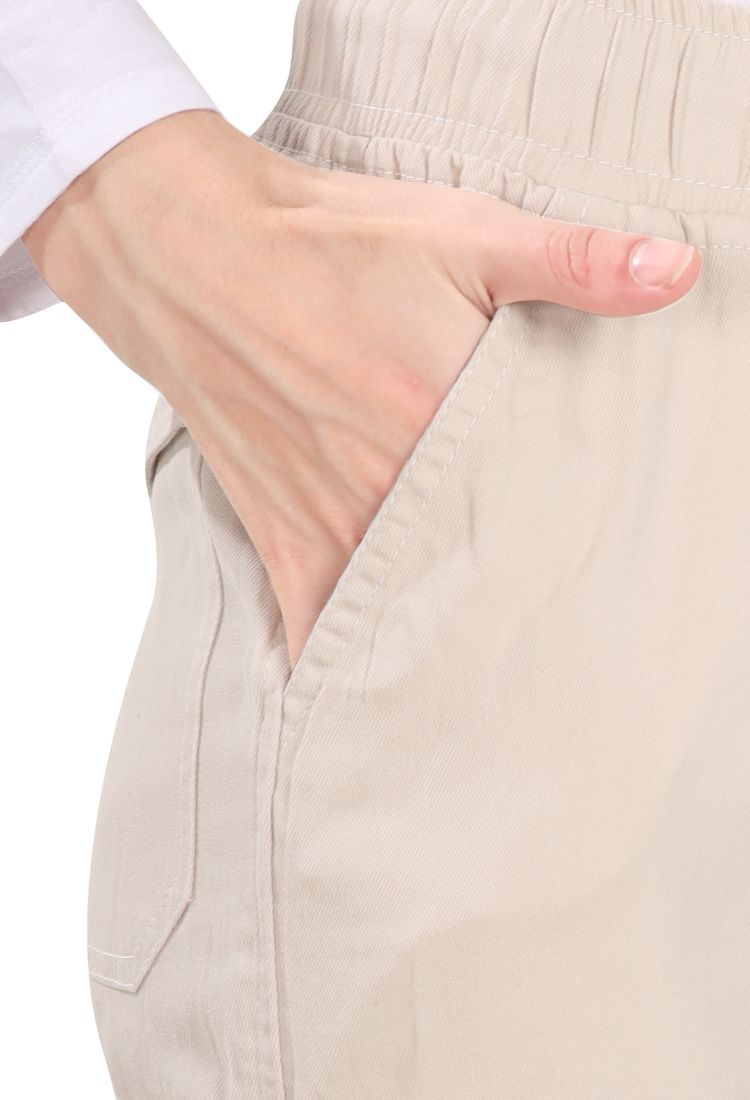 Aurose women’s high waist cotton cargo jeans with drawstring and side pockets, casual straight leg pants for daily wear