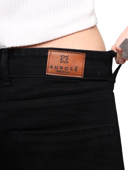 Aurose Women’s Black Cargo Pants – Casual Utility Style with Multiple Pockets